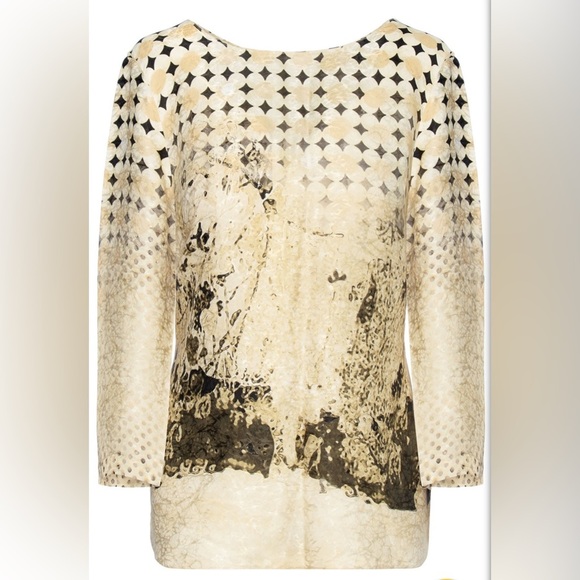 Piazza Sempione Women’s Silk Blouse Size EU 46 (US 12) Made in Italy - Picture 1 of 11